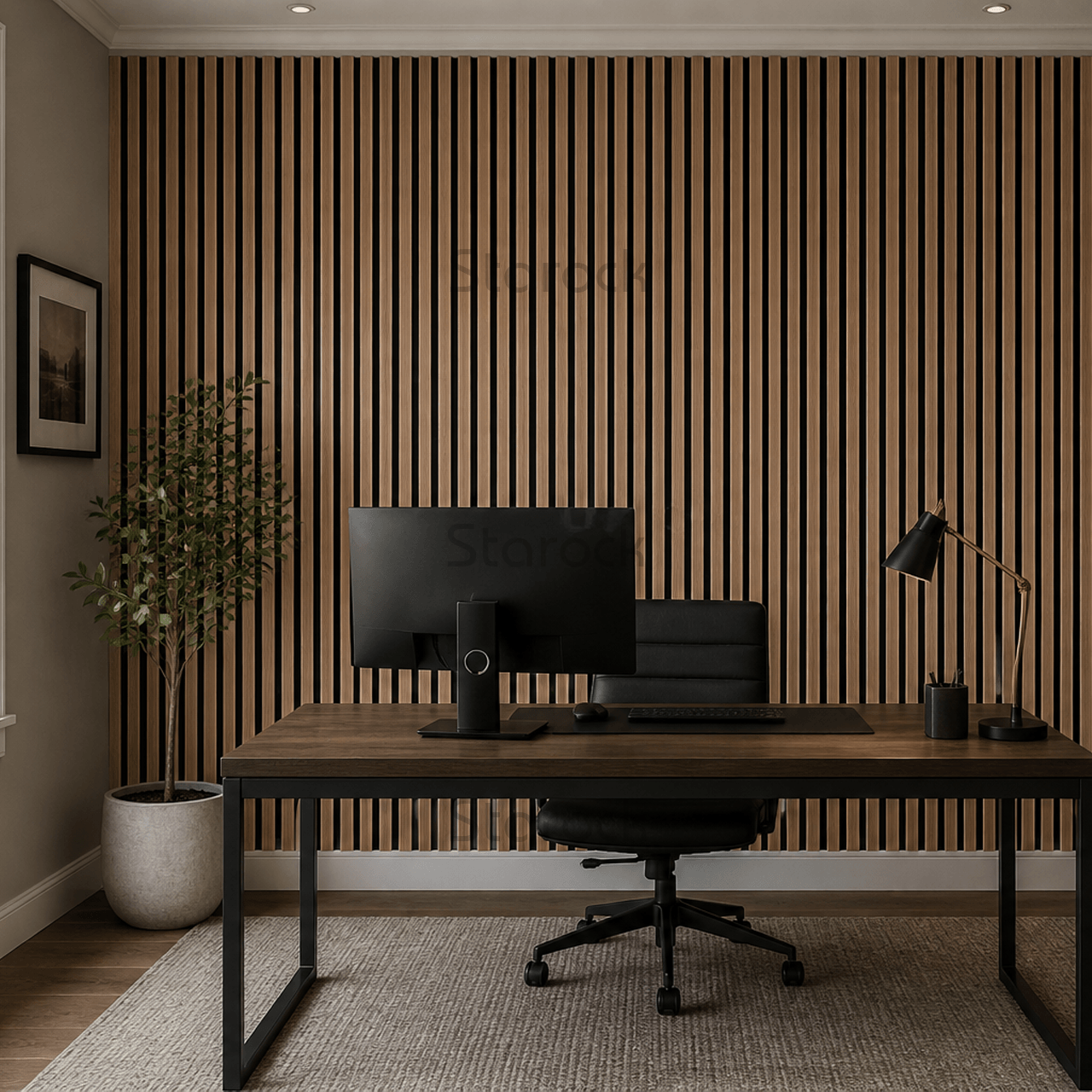 Acoustic Slat Panels-Natural Walnut