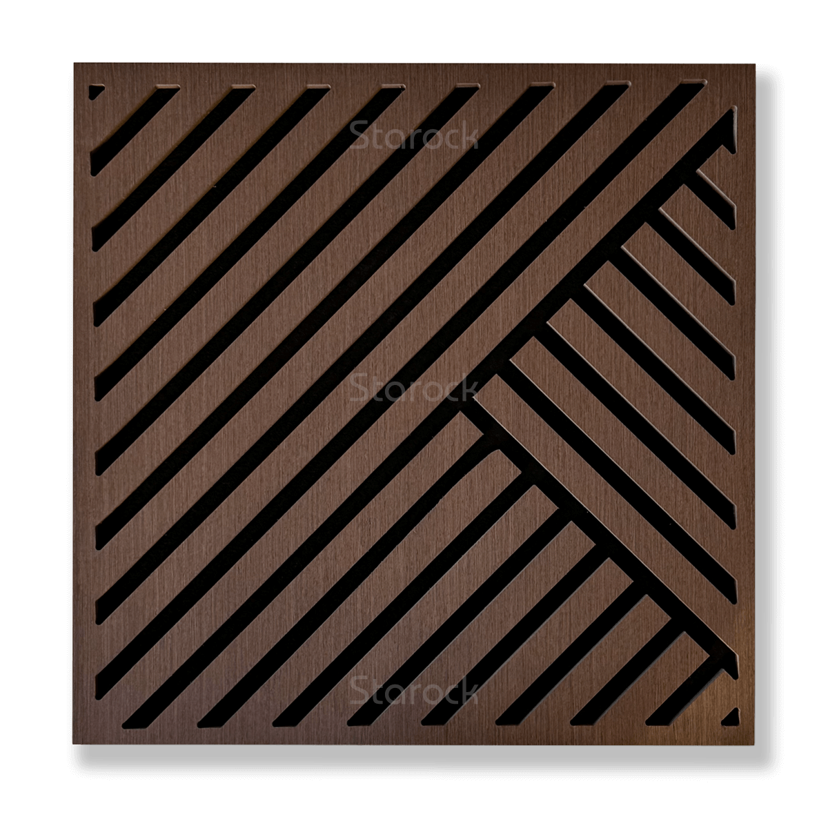 Brown Oak Diagonal Slat Acoustic Panel (4PCS)