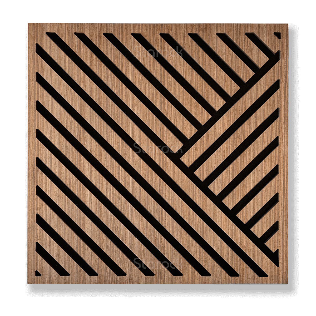 Walnut Diagonal Slat Acoustic Panel (4PCS) – Starock Wall Panels
