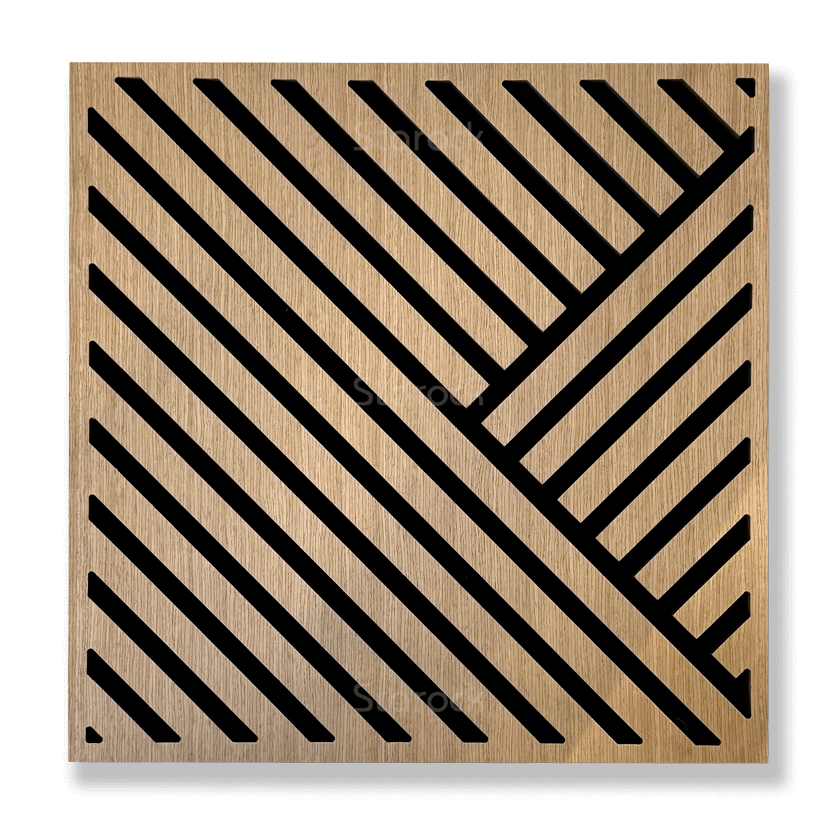 White Oak Diagonal Slat Acoustic Panel (4PCS)