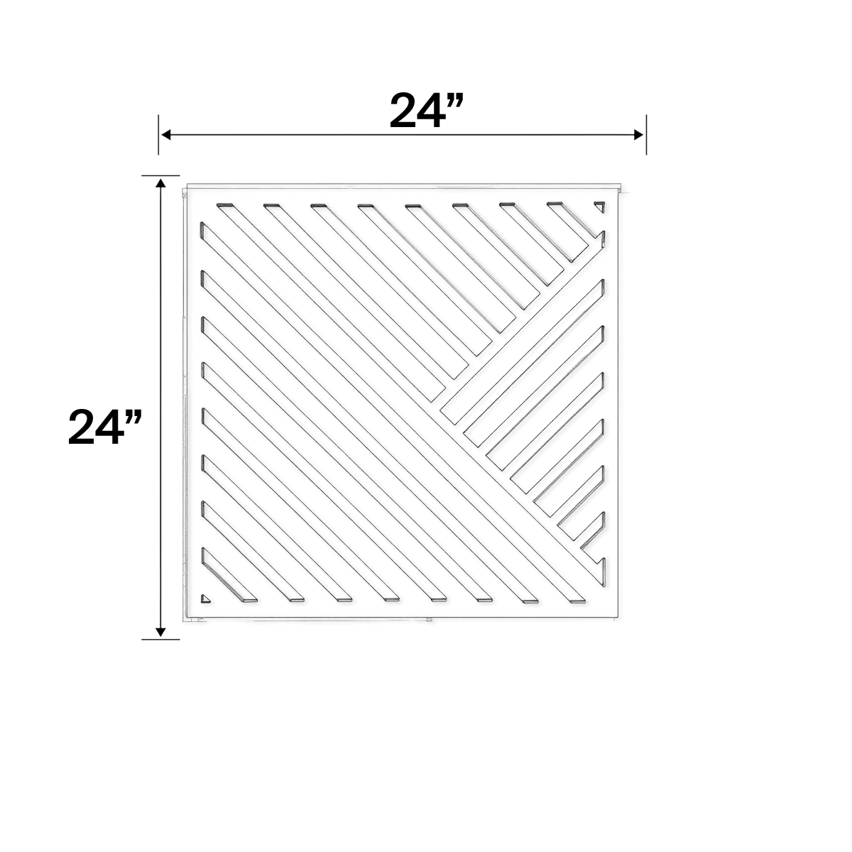 White Oak Diagonal Slat Acoustic Panel (4PCS)