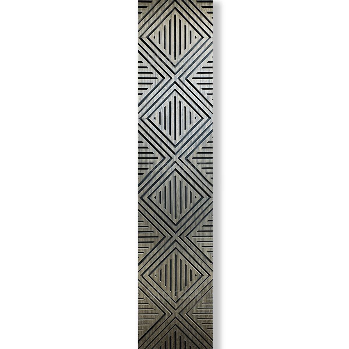 Diagonal Acoustic Slat Panels-Smoked Walnut