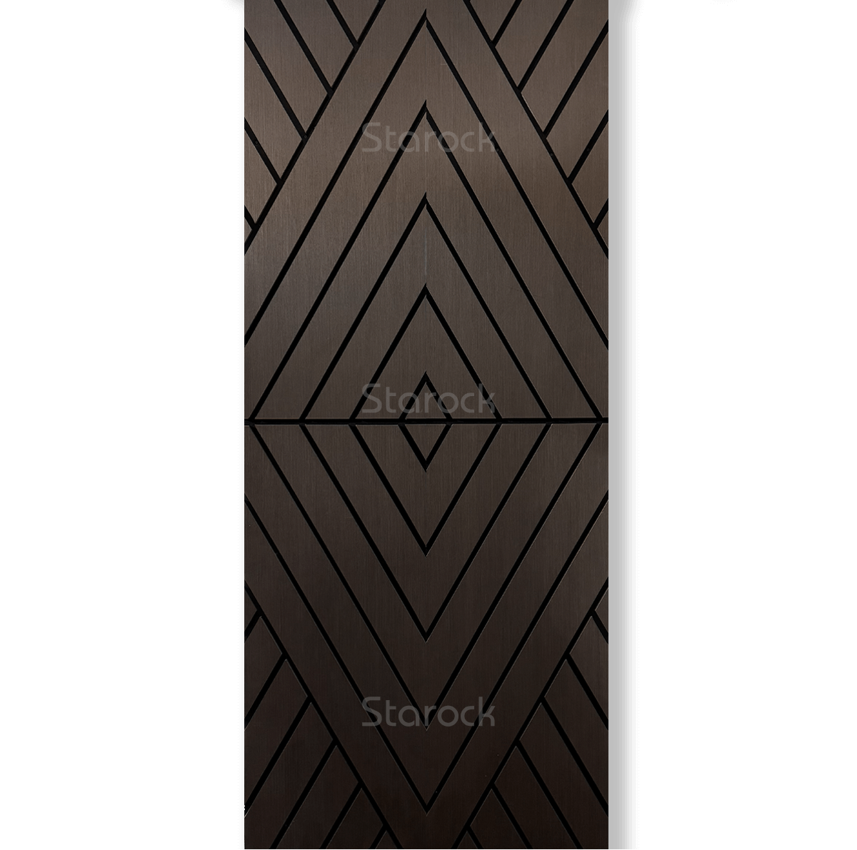 Diagonal V2 Acoustic Slat Panels-Brown Oak
