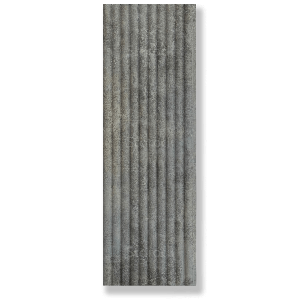 Fluted Slat Tambour 6 Inch - Concrete Grey