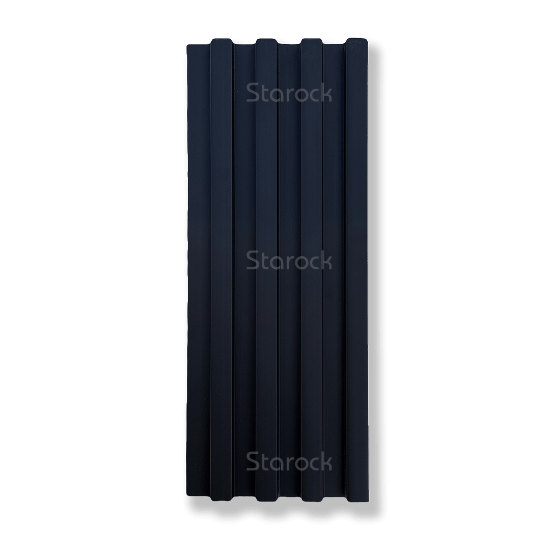 Fluted Slat 6.5 Inch-Solid Black