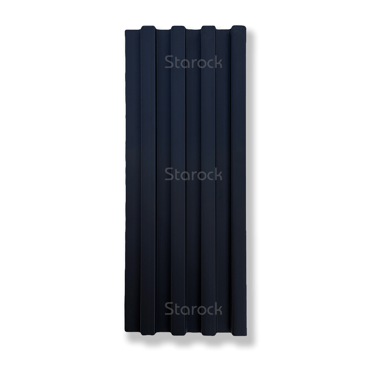Fluted Slat 6.5 Inch-Solid Black