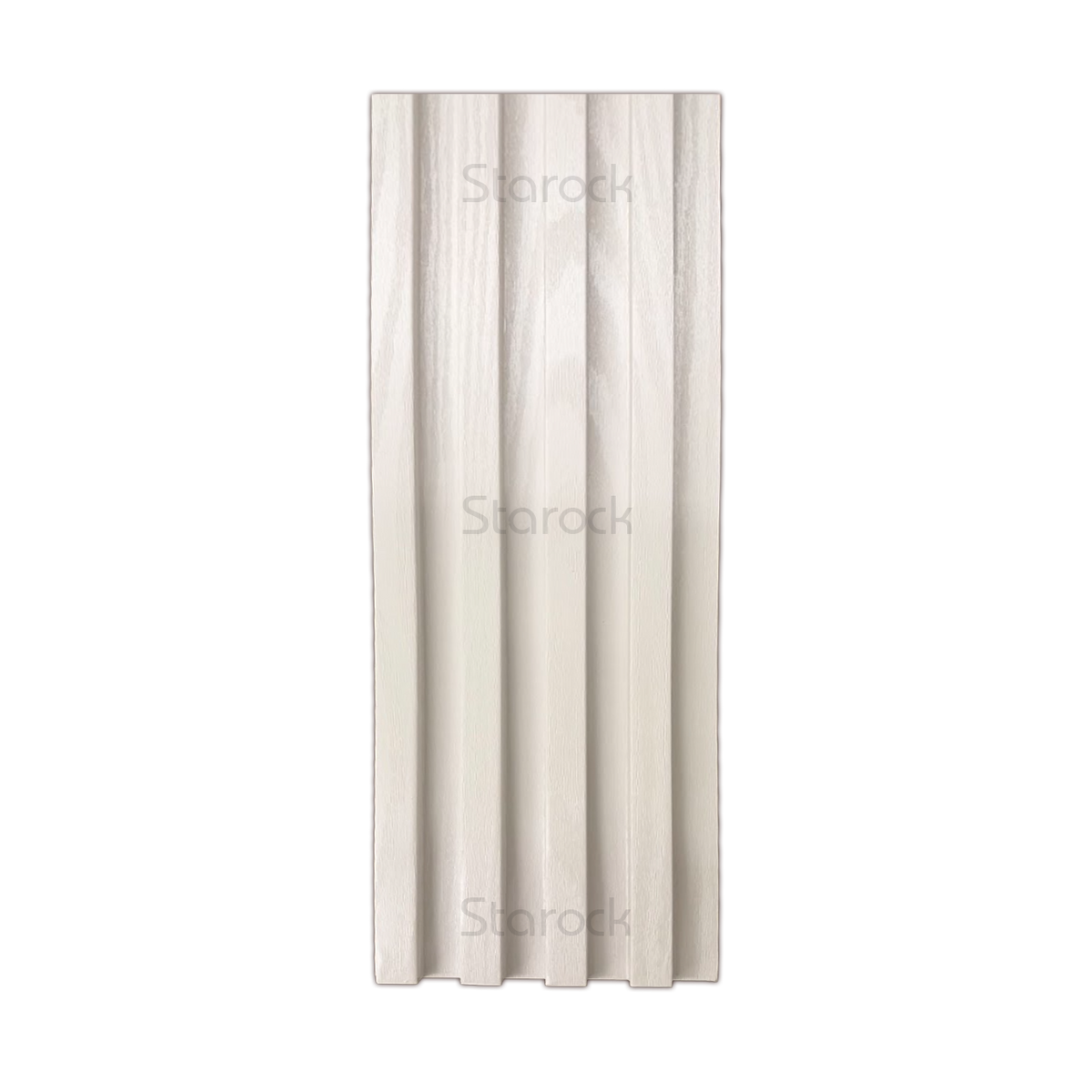 Waterproof Fluted Wall Panel Kit 6.5 Inch-White Wood