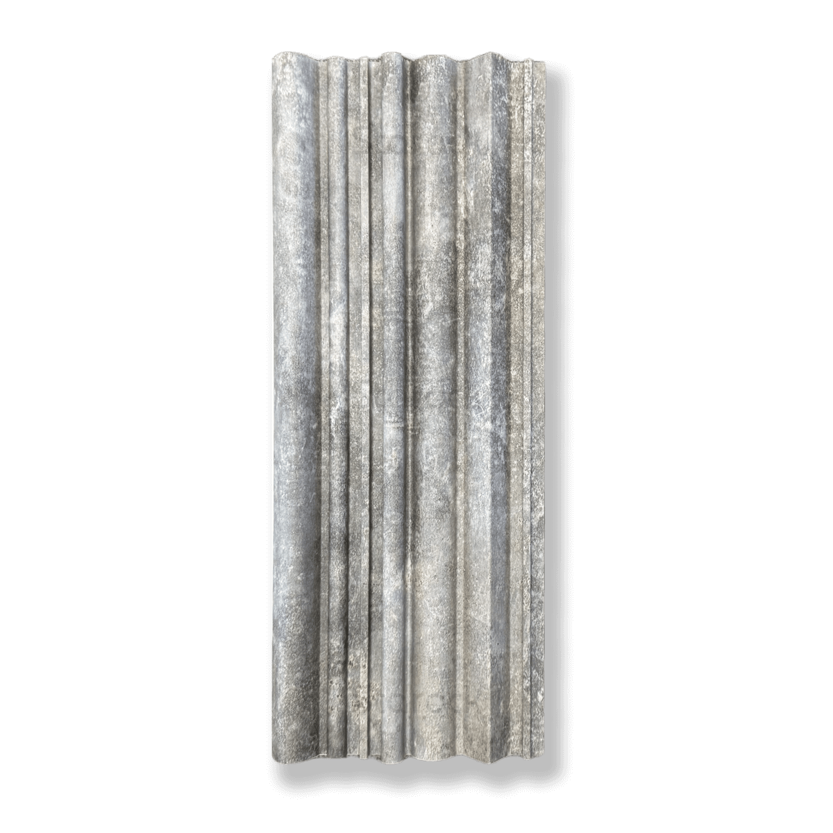 Fluted Mixed Slat 7.5 Inch-Concrete Grey