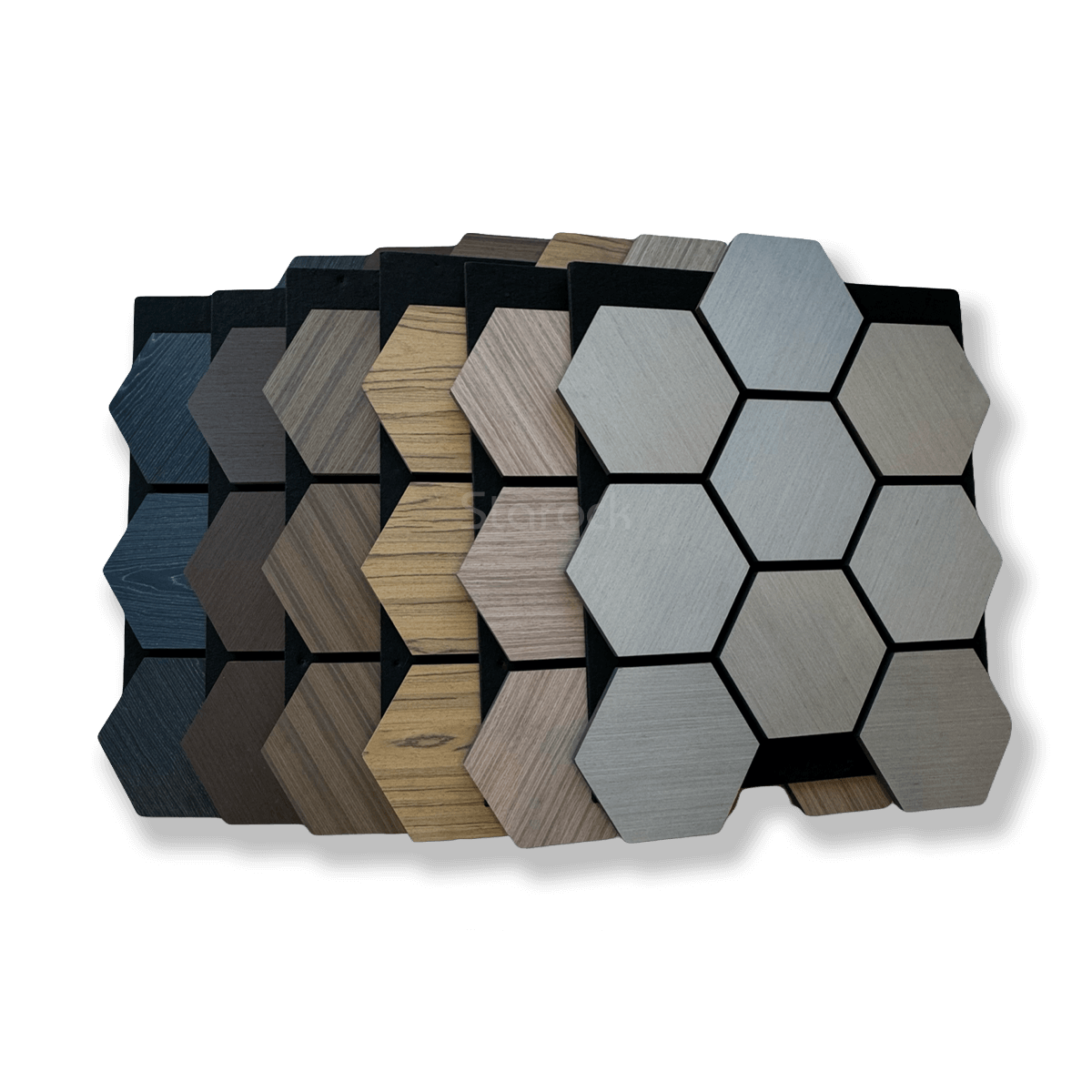 Black Walnut Hexagon Wall Panel (4 Pack 23SQFT)