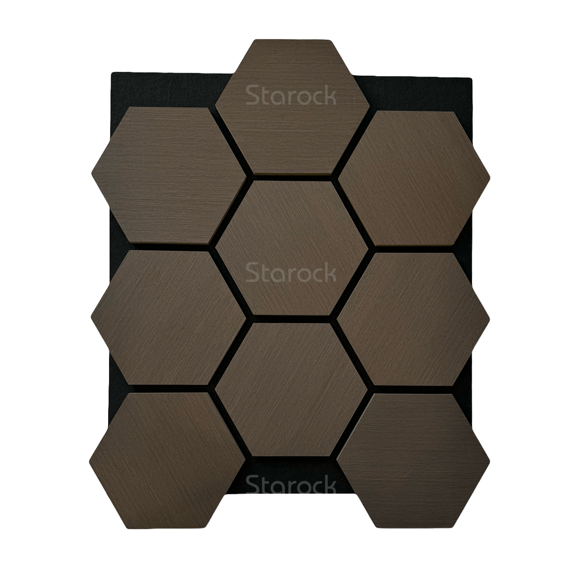 Brown Oak Hexagon Wall Panel (4 Pack 23SQFT)
