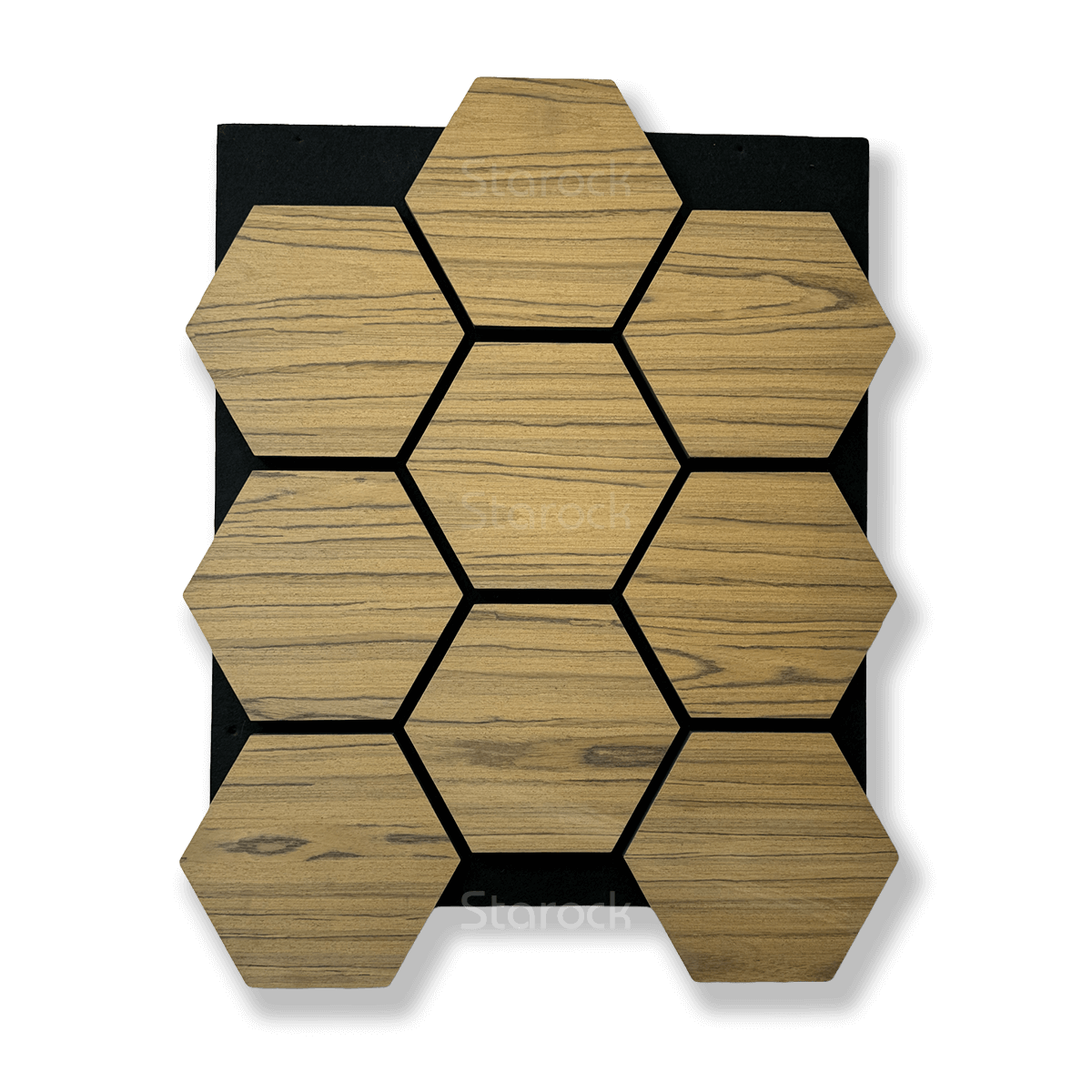 Teak Hexagon Wall Panel (4 Pack 23SQFT)
