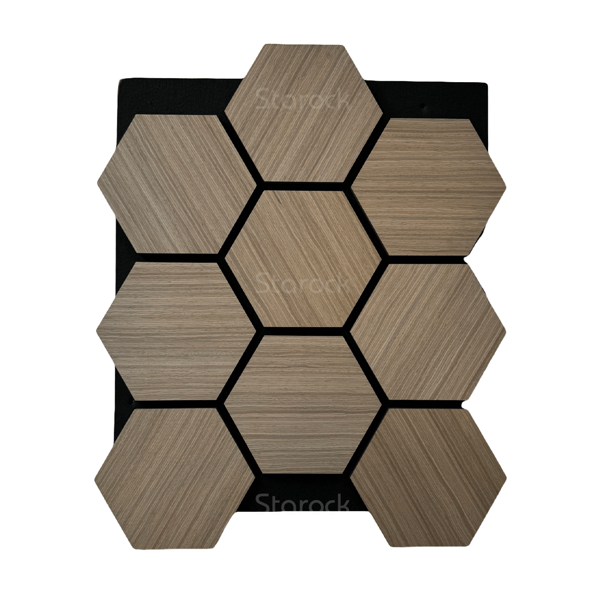 Walnut Hexagon Wall Panel (4 Pack 23SQFT)