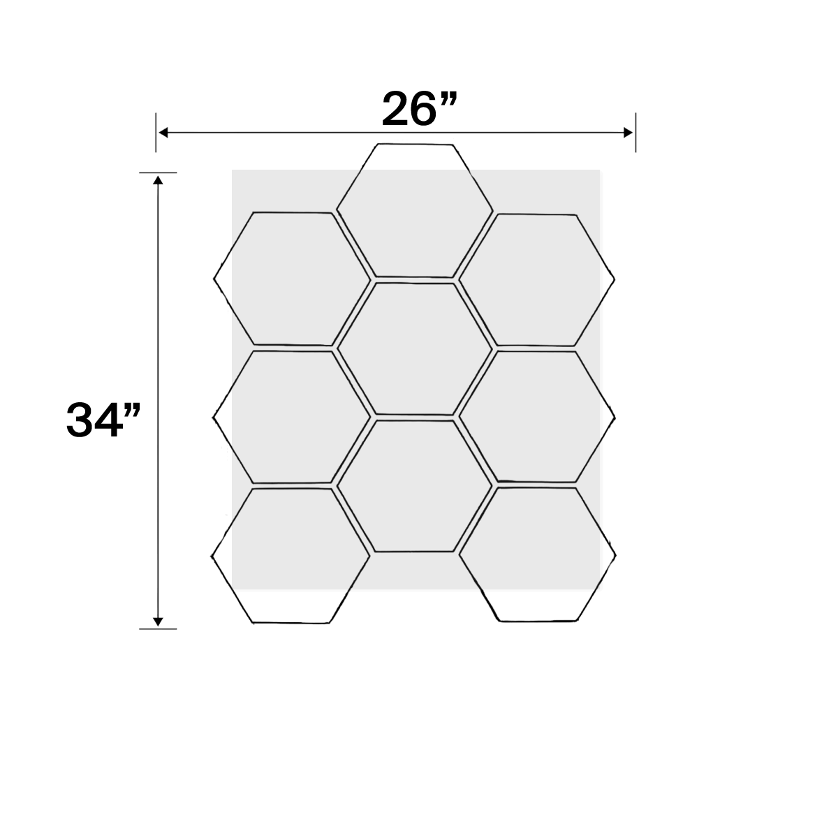 Walnut Hexagon Wall Panel (4 Pack 23SQFT)