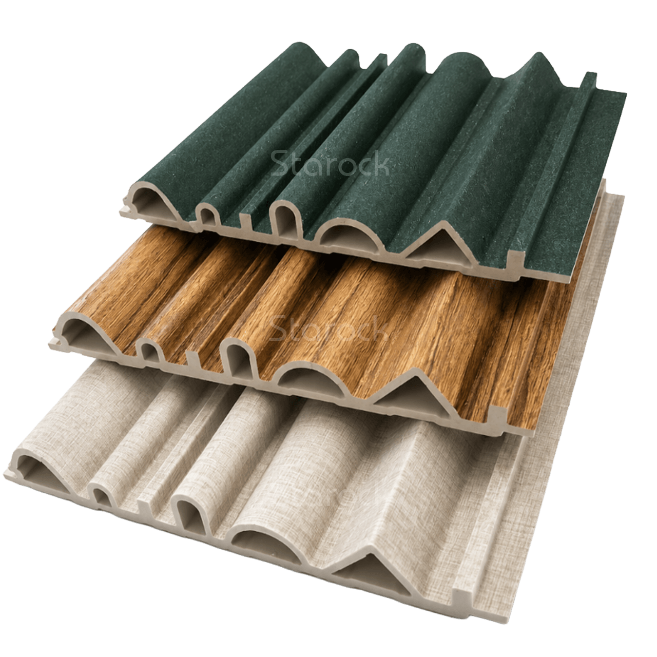 Fluted Mixed Slat 7.5 Inch-Willow Wood